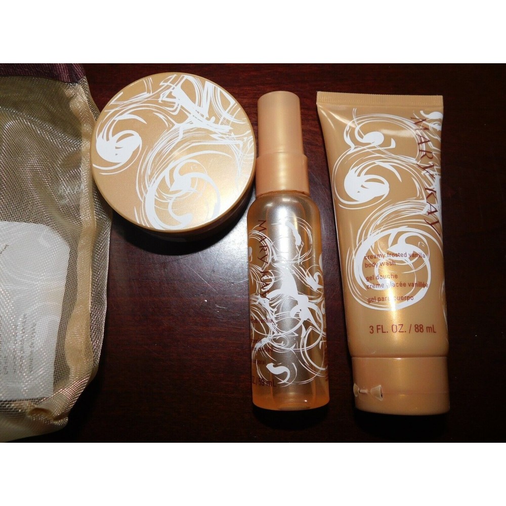 MARY KAY CREAMY FROSTED VANILLA BODY BUTTER W/ SHEA BUTTER WASH MIST GIFT SET - Picture 2 of 5